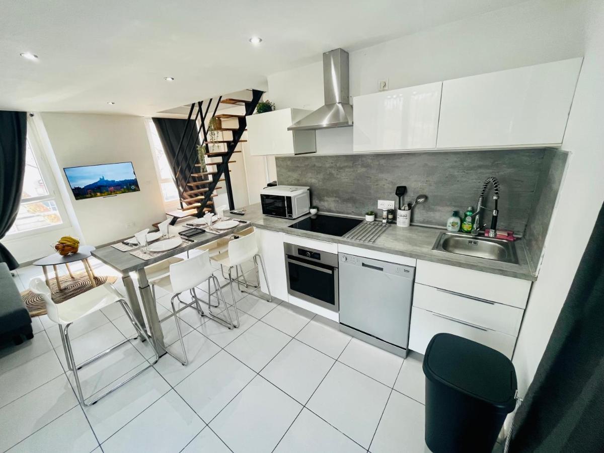 Superbe Duplex Design Neuf 2 Chambres, Climatise Tout Confort, Facile D,Acces Stationnement Gratuit Марсель Экстерьер фото