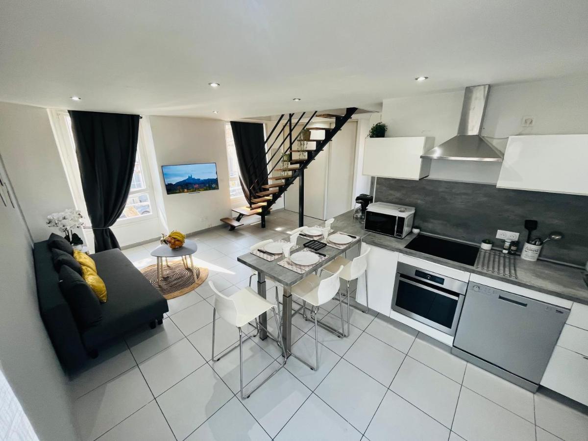 Superbe Duplex Design Neuf 2 Chambres, Climatise Tout Confort, Facile D,Acces Stationnement Gratuit Марсель Экстерьер фото